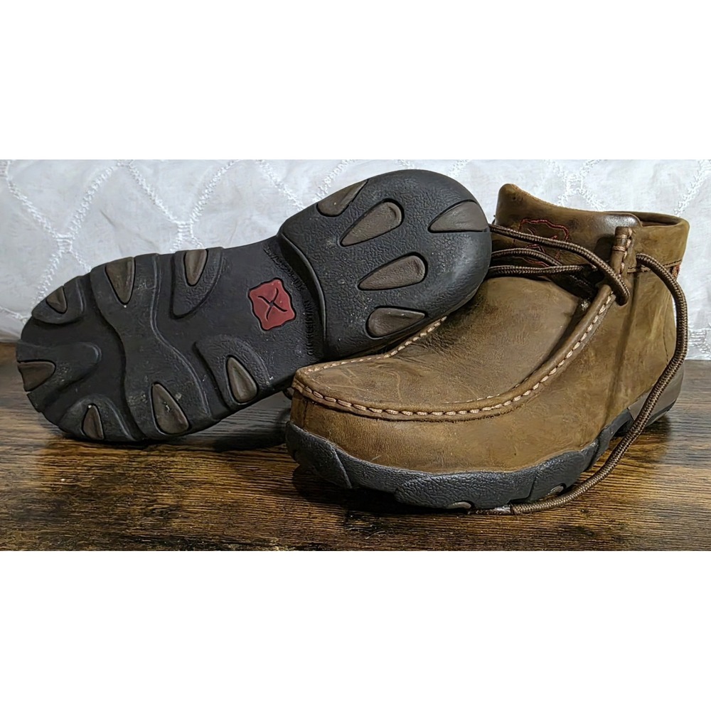 Twisted X Men's Work Chukka Moc Shoes Steel Toe Size 8.5 Brown Leather MDMST01